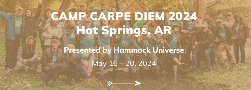 Web page banner ad for Camp Carpe Diem in Hot Springs, AR